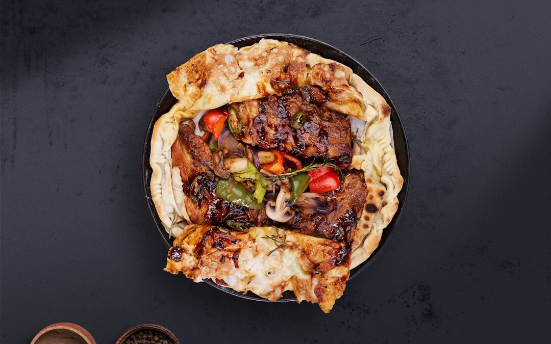 Photo grilled vegetable skewers