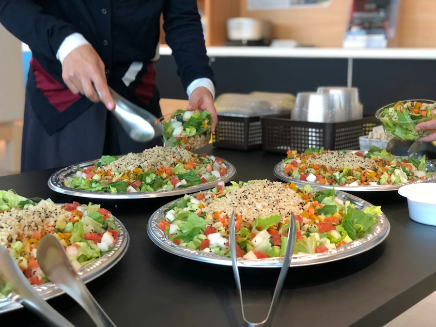Photo light-digestive catering meal